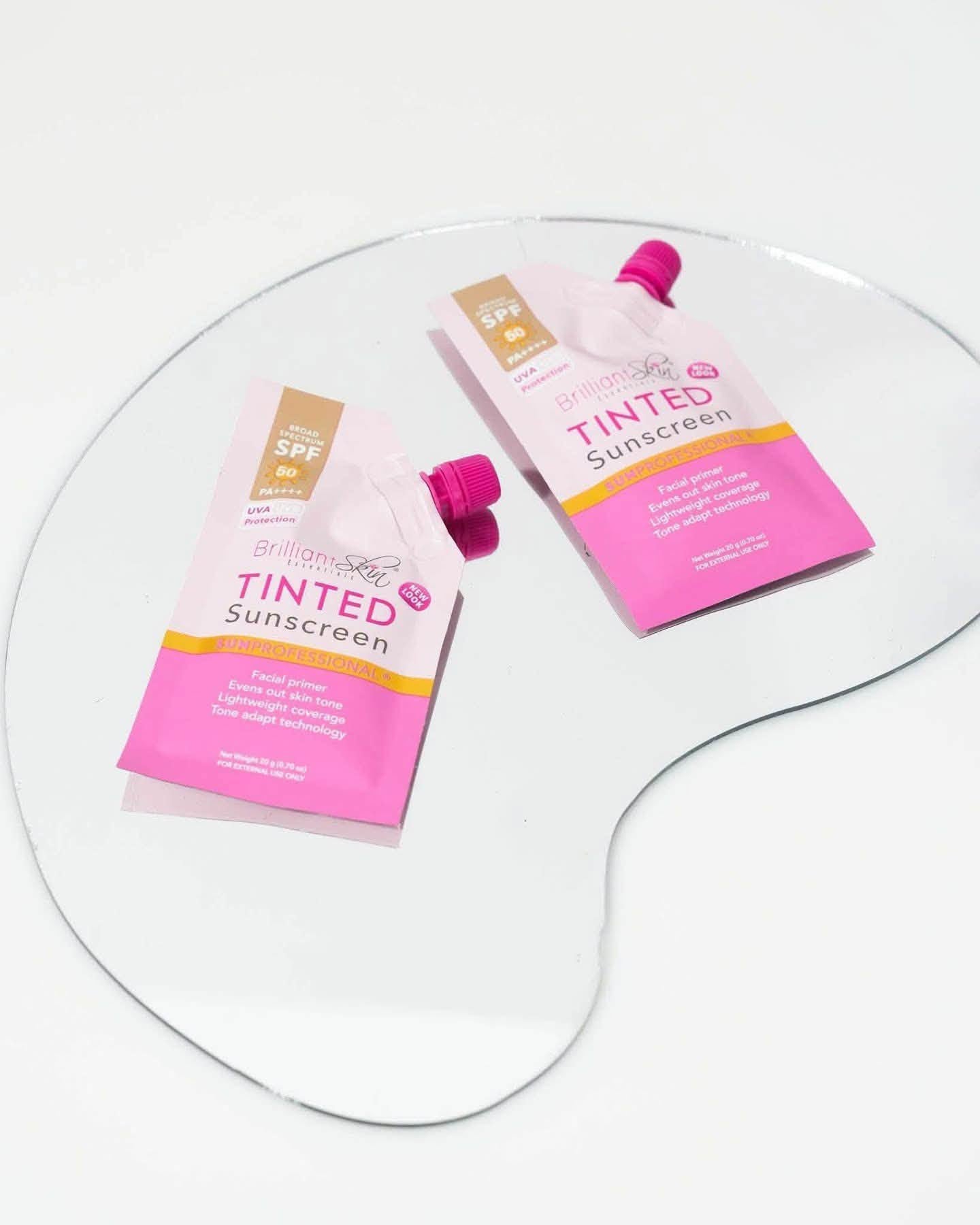2X Brilliant Skin Essentials Tinted Sunscreen Facial Primer Original 20G Soin hydratant léger pour la peau Quotidien Radiant Smooth Spf UV Aloe Evening Whitening Comfort Hydrate crème solaire