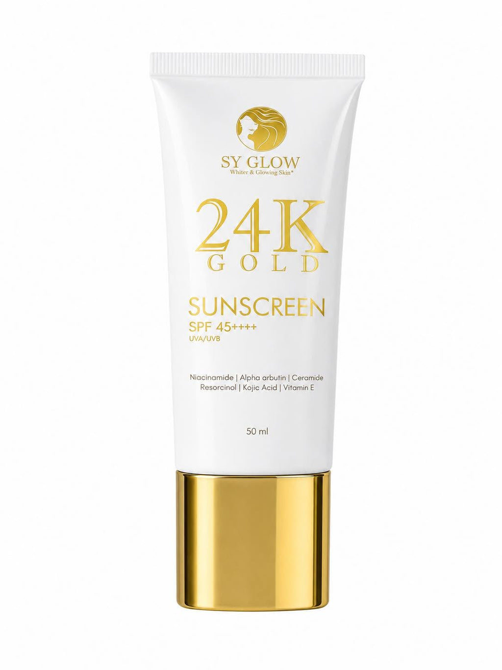 SY Glow 24K Gold Facial Sunscreen SPF 45++++ UVA/UVB – 50ml