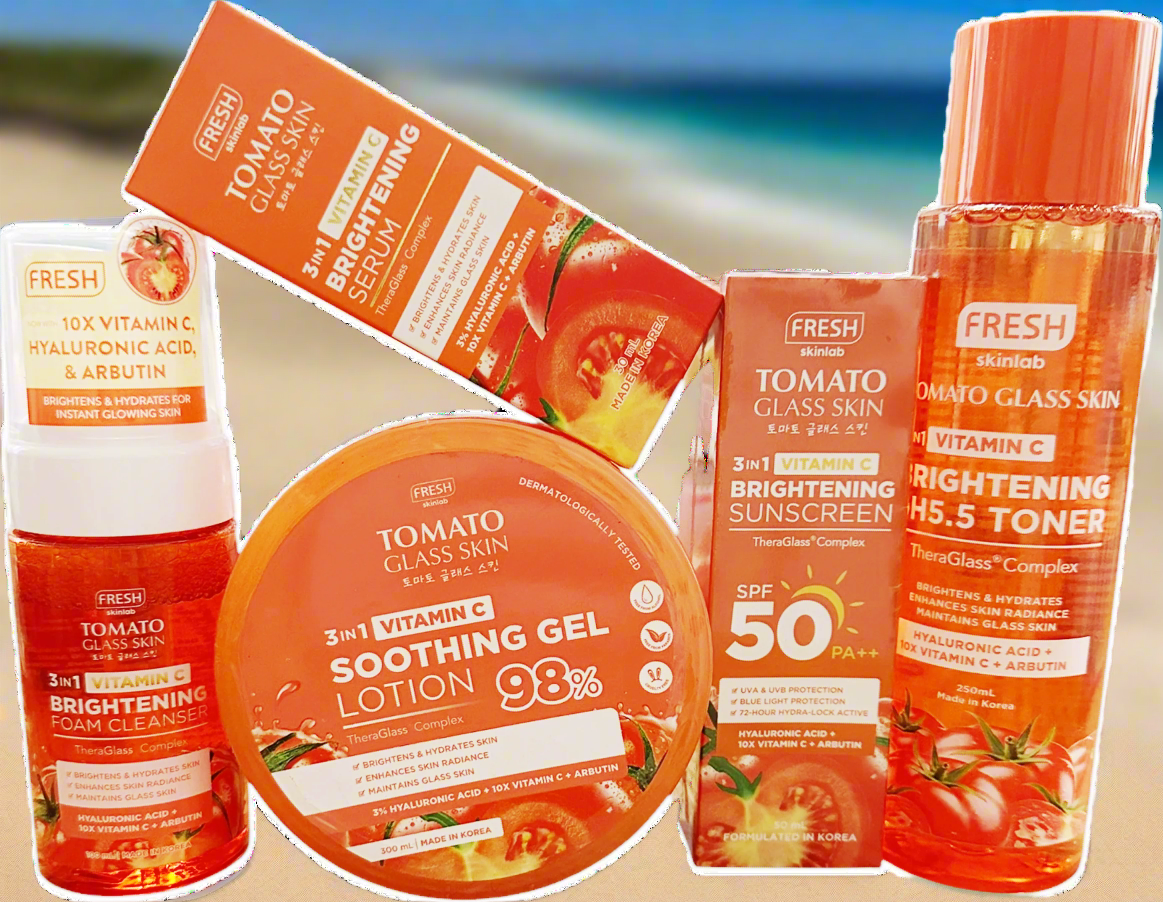 Fresh Skinlab Tomato Glass Skin 3in1 Brightening Brand Moisturizing Hydrating Comfort in variants-Debsline.co