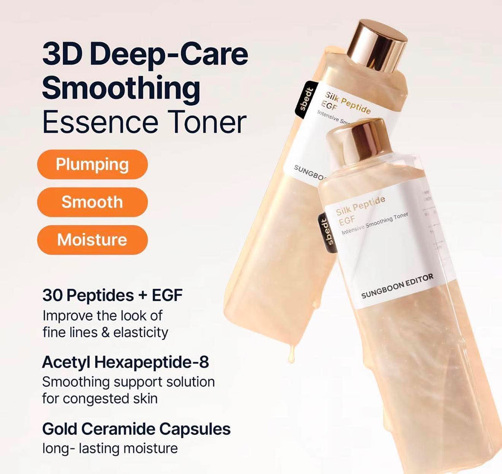 SUNGBOON EDITOR Silk Peptide EGF Intensive Smoothing Toner