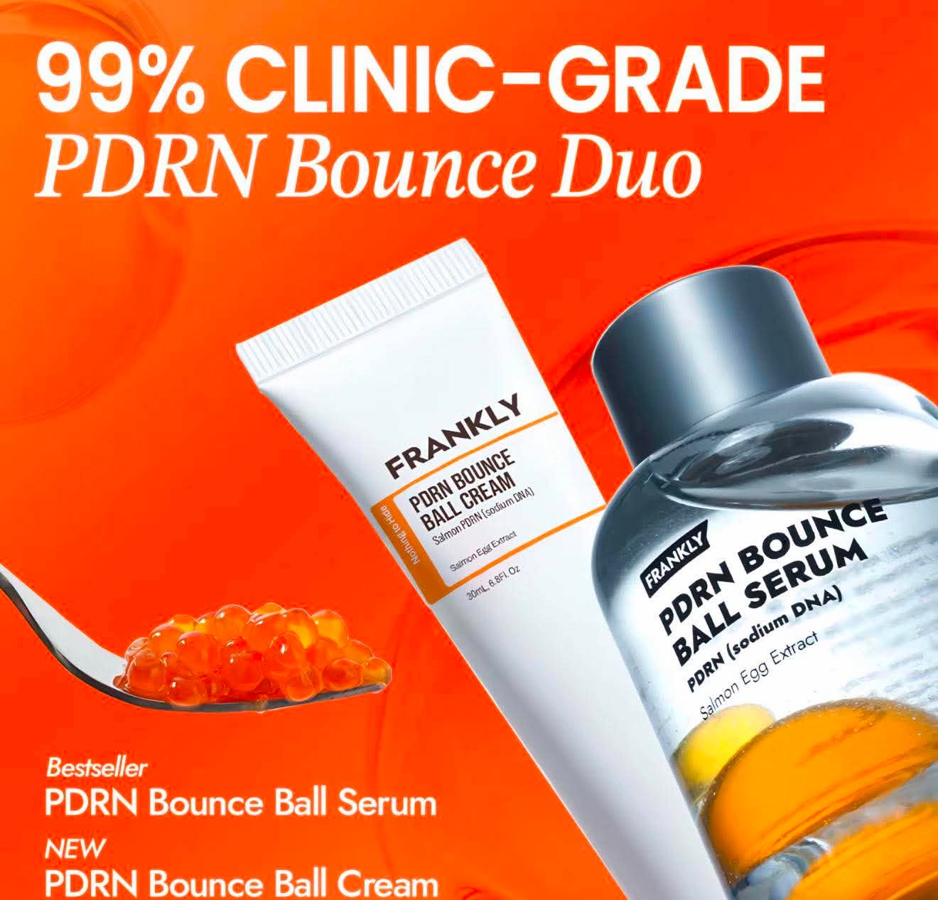 FRANKLY PDRN Bounce Ball Serum &amp; Cream – Salmon PDRN Skincare