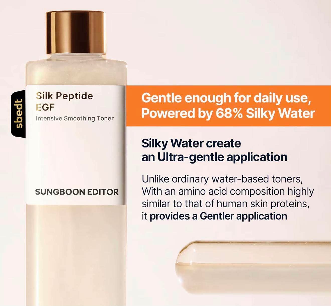 SUNGBOON EDITOR Silk Peptide EGF Intensive Smoothing Toner