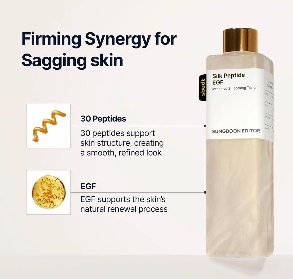 SUNGBOON EDITOR Silk Peptide EGF Intensive Smoothing Toner