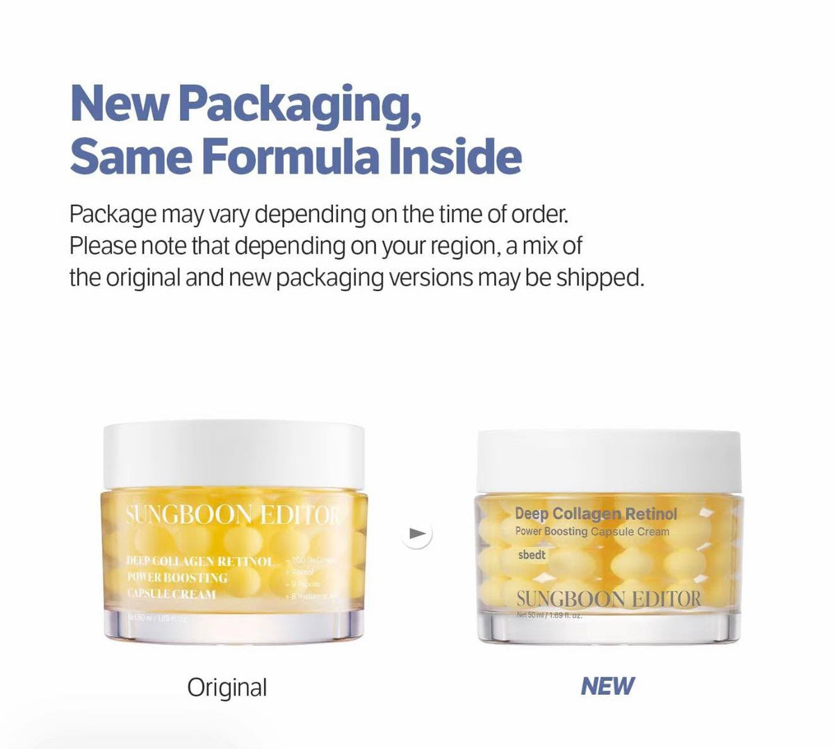Sungboon Editor Deep Collagen Retinol Capsule Cream key ingredients - White Spicule, collagen, retinol and hyaluronic acid