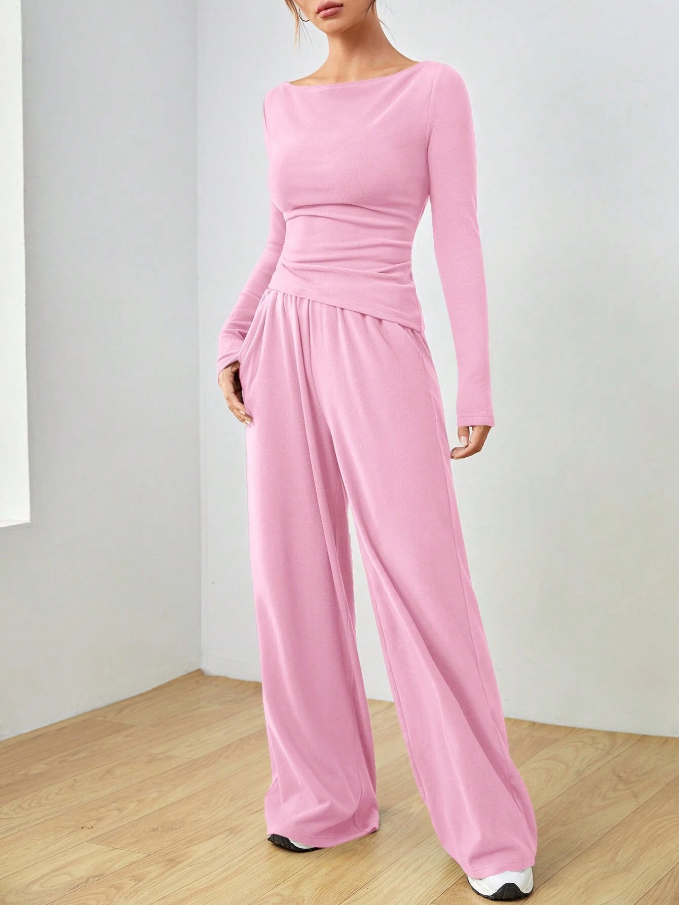 Relaxed Wide-leg Pants Suit