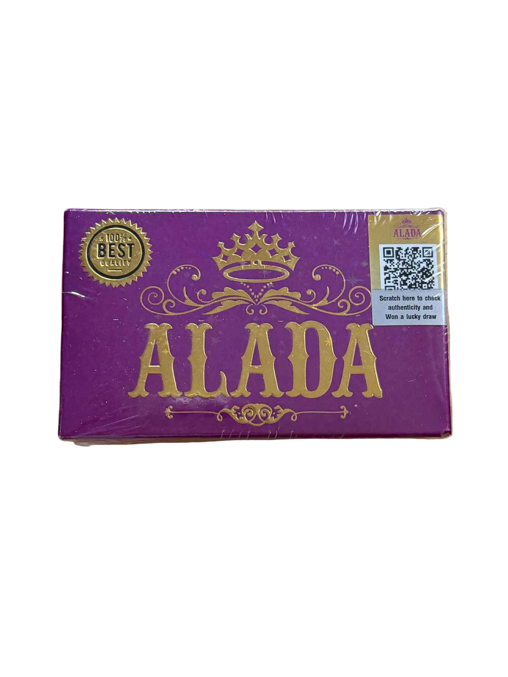 Alada soap in purple box white background