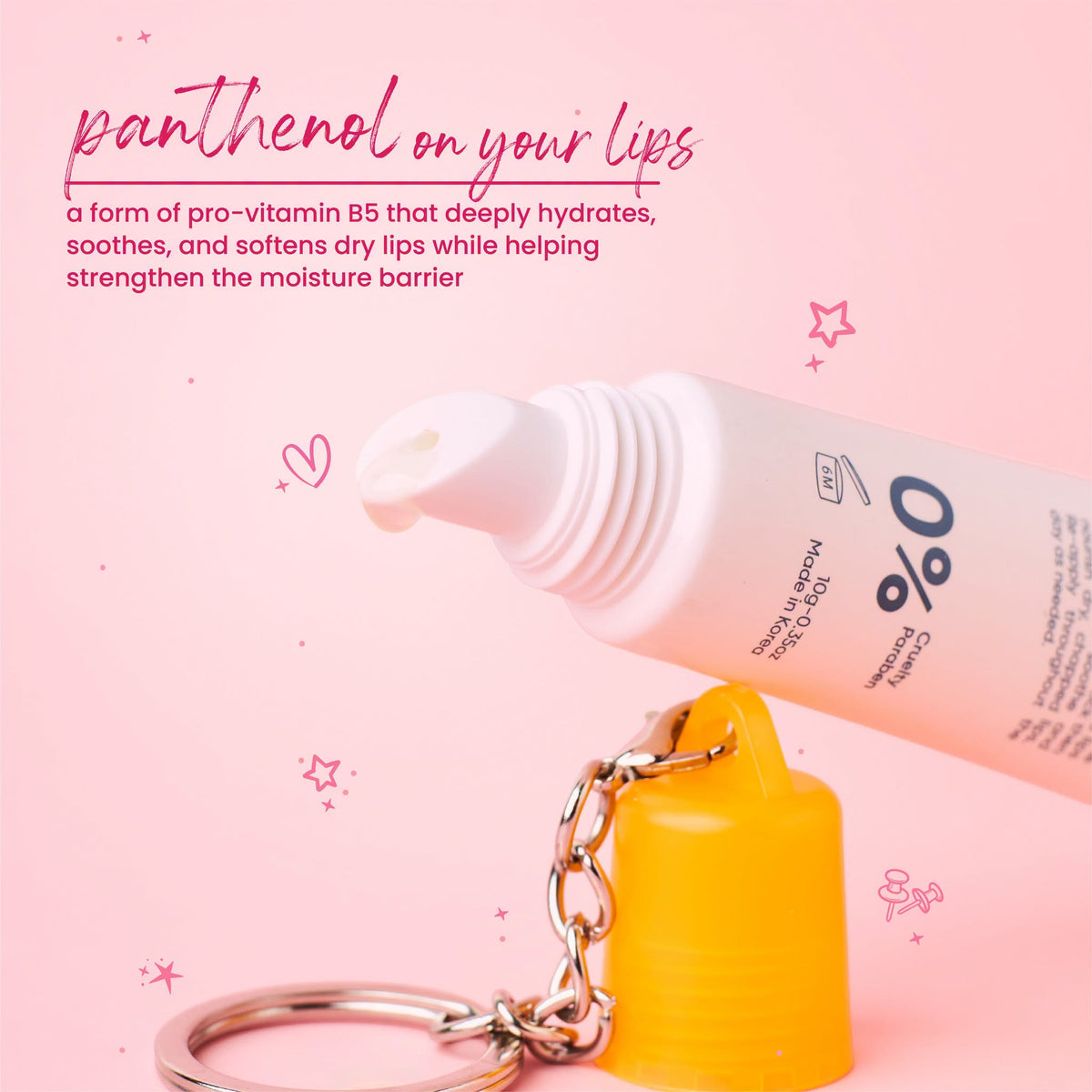 Luxe Organix 24h Lipscreen with panthenol lip-care formula