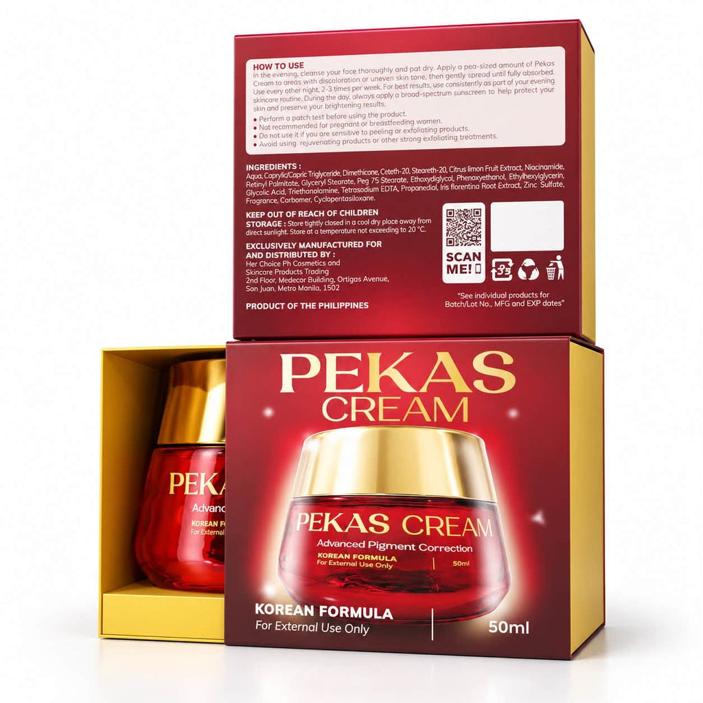 Her Choice PH Pekas Cream 50ml – Korean Formula Night Cream with Niacinamide & Glycolic Acid
