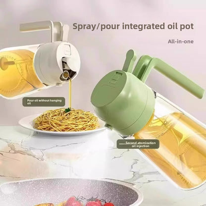 Dual-function Glass Oil Spray Bottle for Kitchen