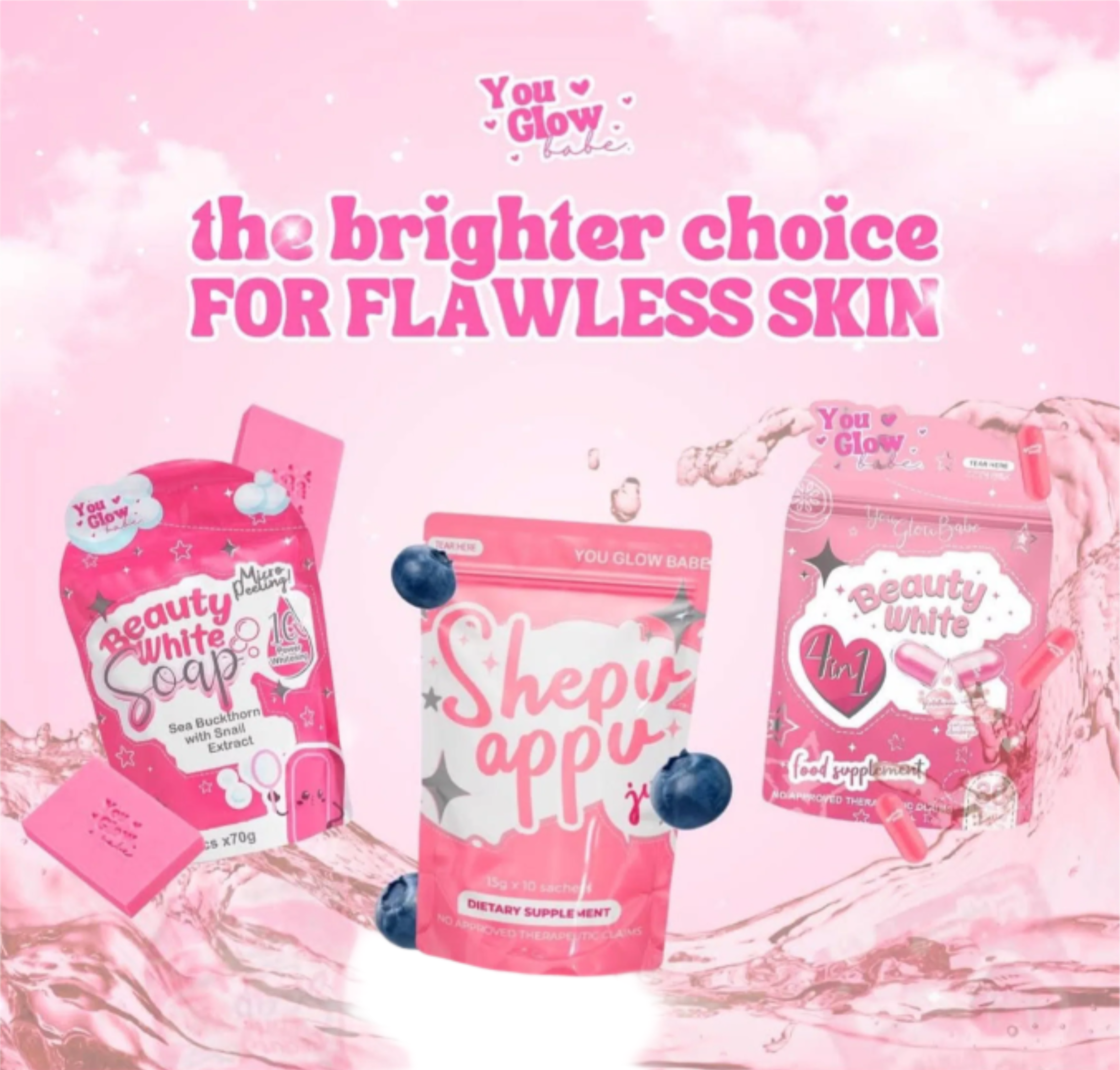 You Glow Babe Shepu Appu Juice Powdered Mix Drink 10 sachets in a bag