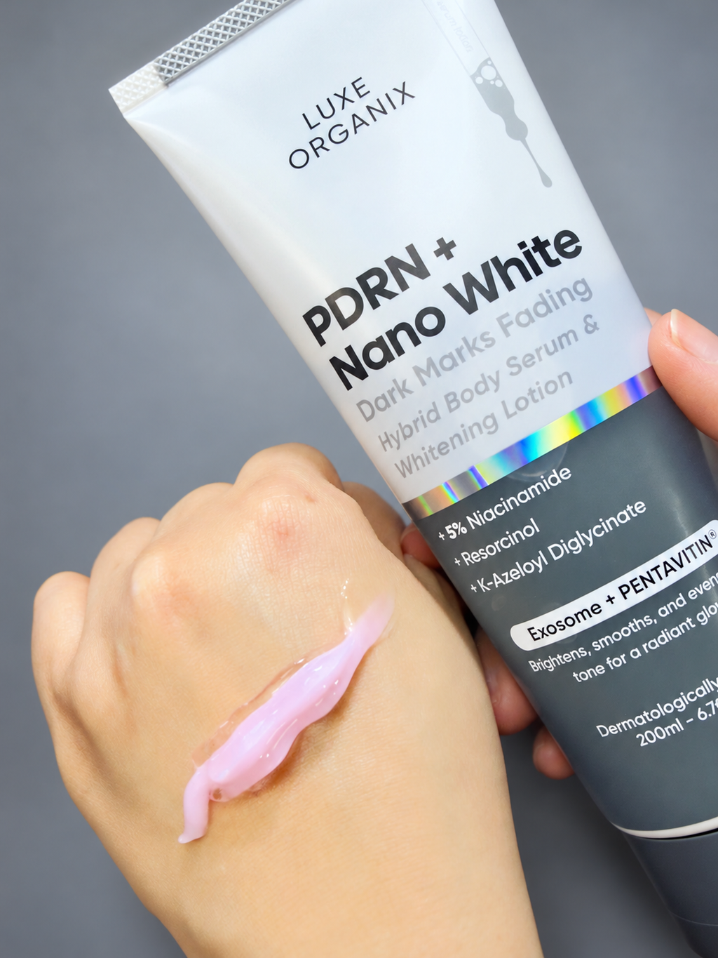 Luxe Organix PDRN Hybrid Body Serum Lotion 200ml – PDRN + Retinal or PDRN + Nano White