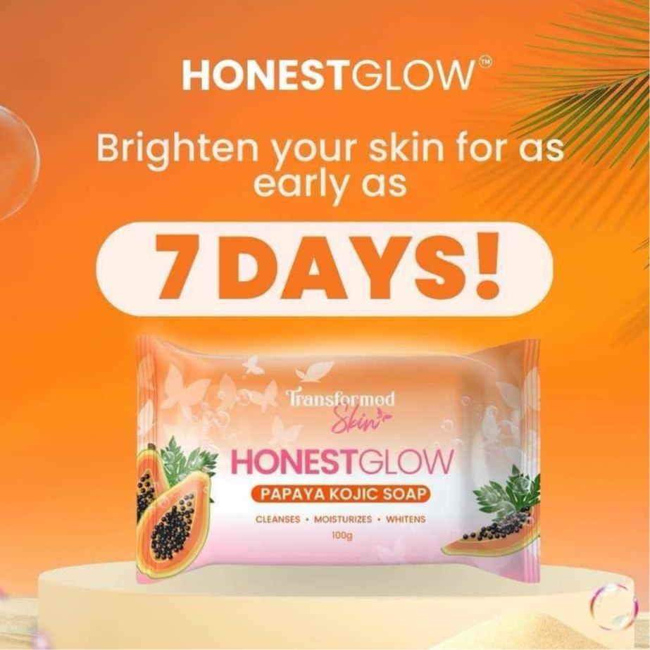 Honest Glow Papaya Kojic Soap Bar 100g or 70g debsline.co