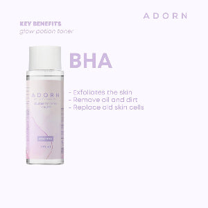 Adorn Glow Potion Toner AHA BHA 120ml - Debsline.co  -  