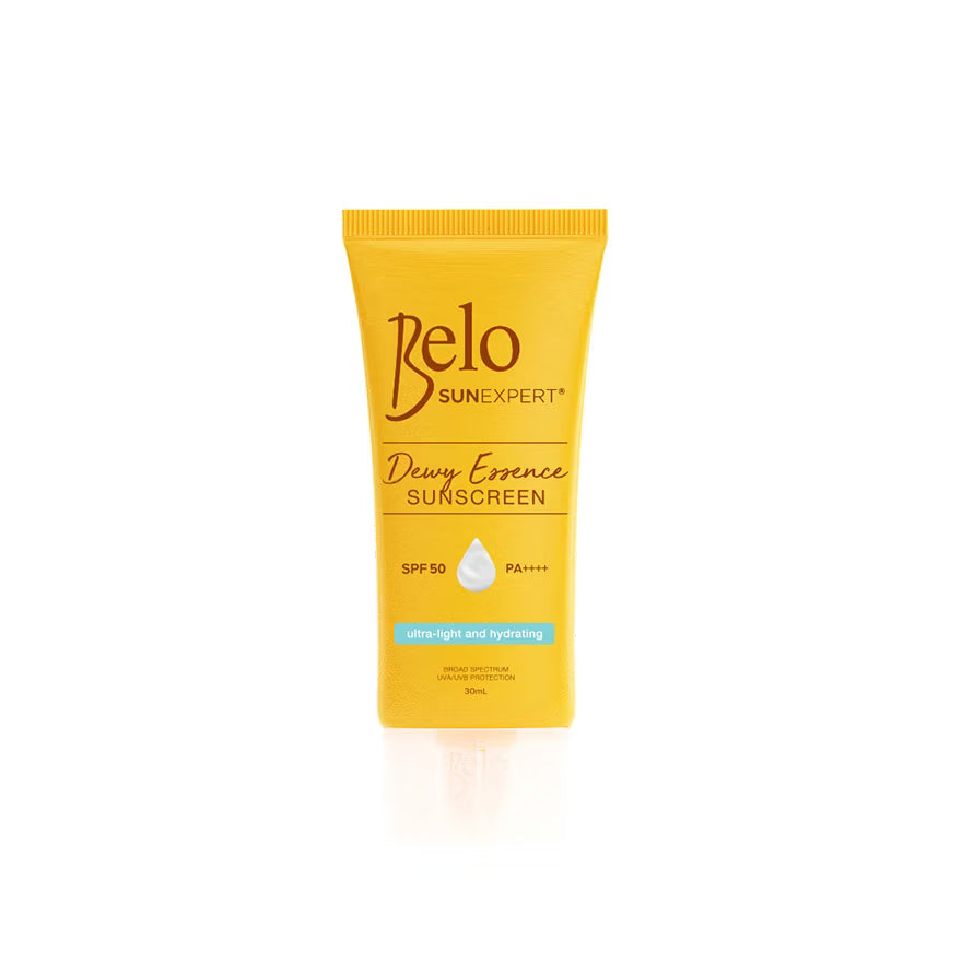 Belo Sunexpert sunscreen tube on a white background