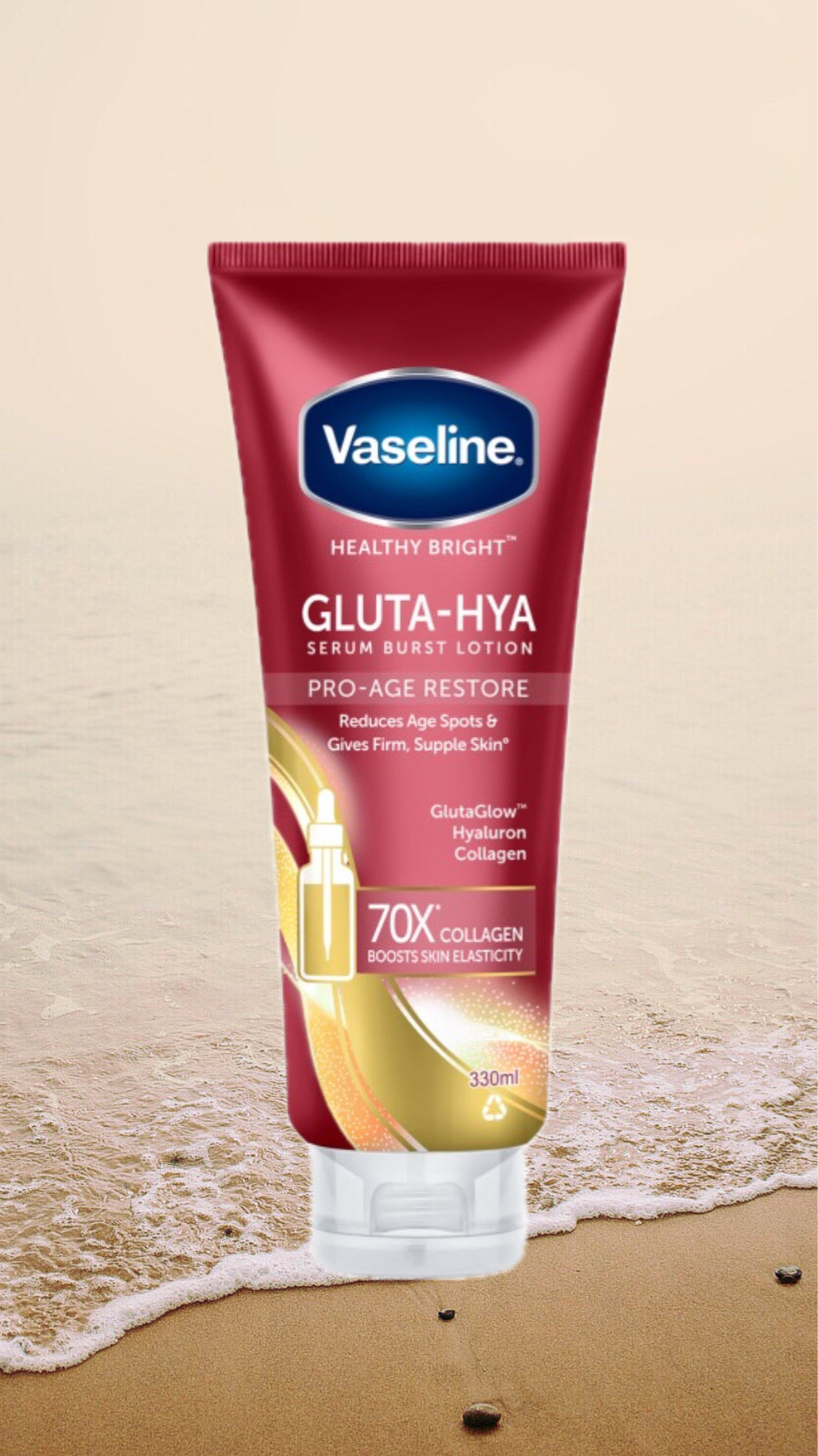 Authentic Vaseline Gluta-Hya Serum Lotion 330ml-Debsline.co