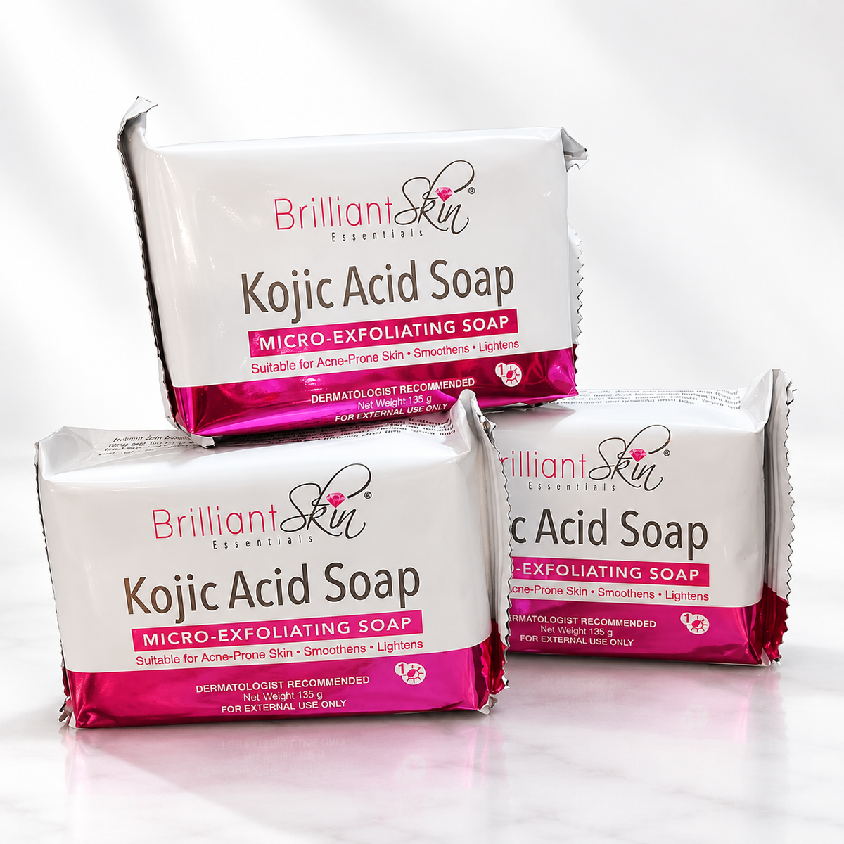 2x Brilliant Skin Essentials Kojisäureseife je 135g