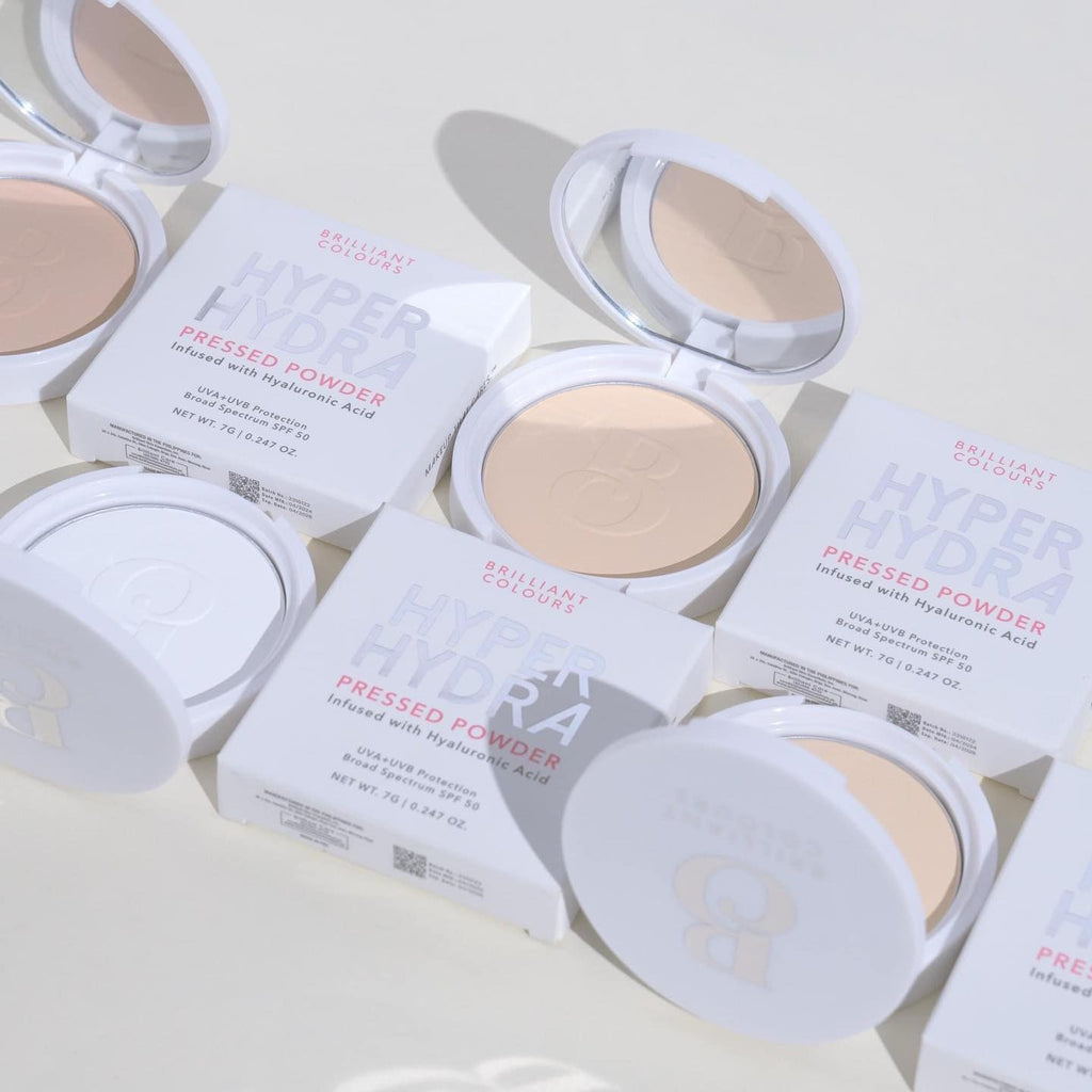 Brilliant Colours Hyper Hydra Pressed Powder SPF50 Infused with Hyaluronic Acid 7g 3 debsline.co