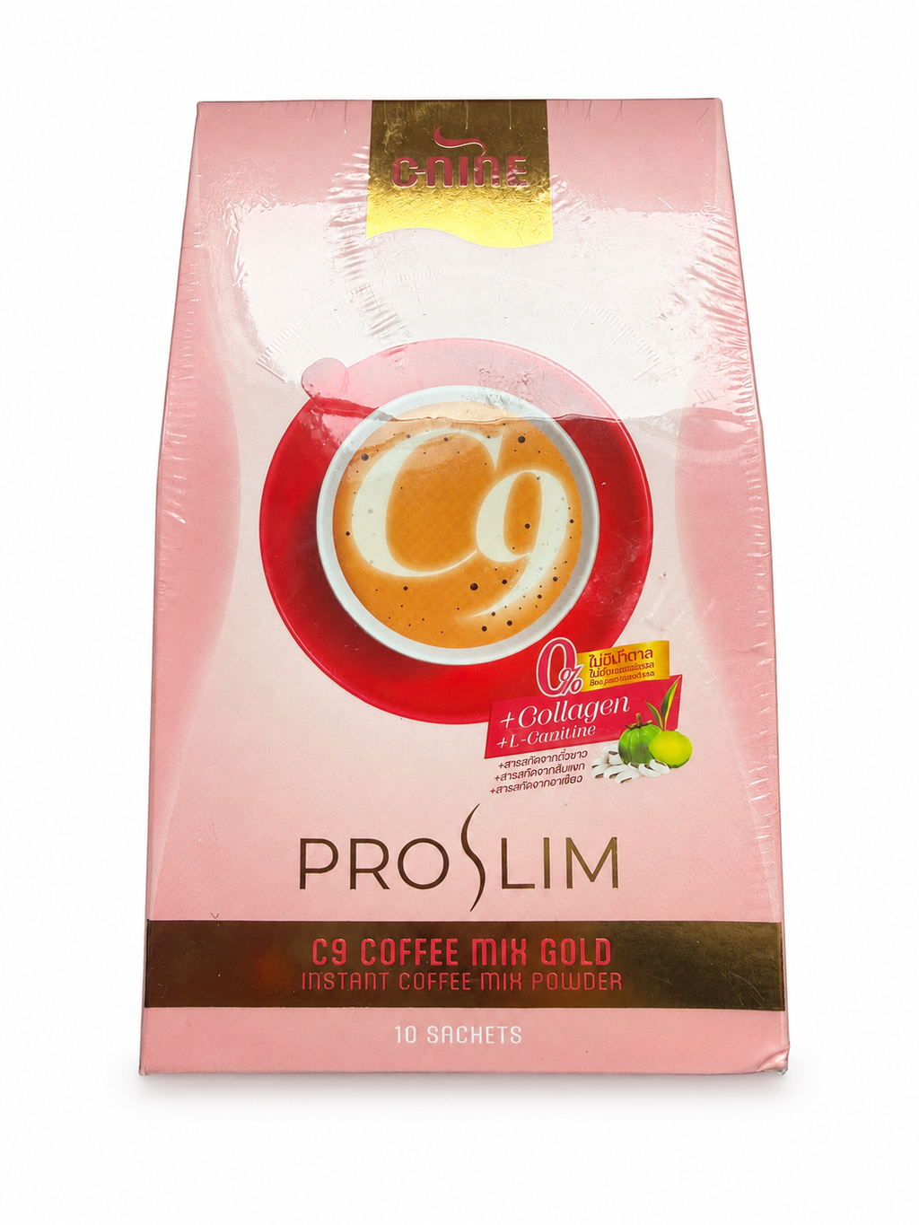 C9 Coffee Mix Gold Instant Coffee Powder with Collagen & L-Carnitine – 10 Sachets