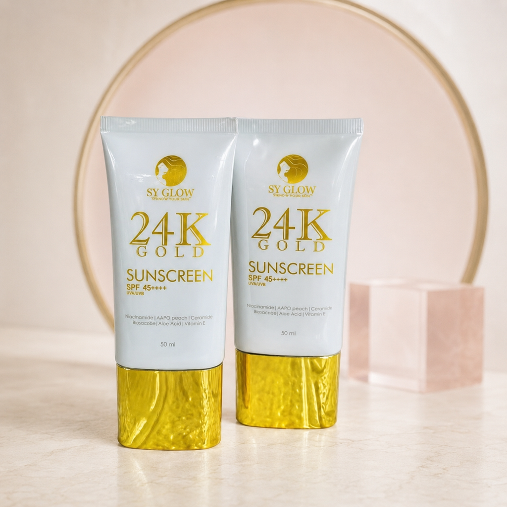 SY Glow 24K Gold Facial Sunscreen SPF 45++++ UVA/UVB – 50ml