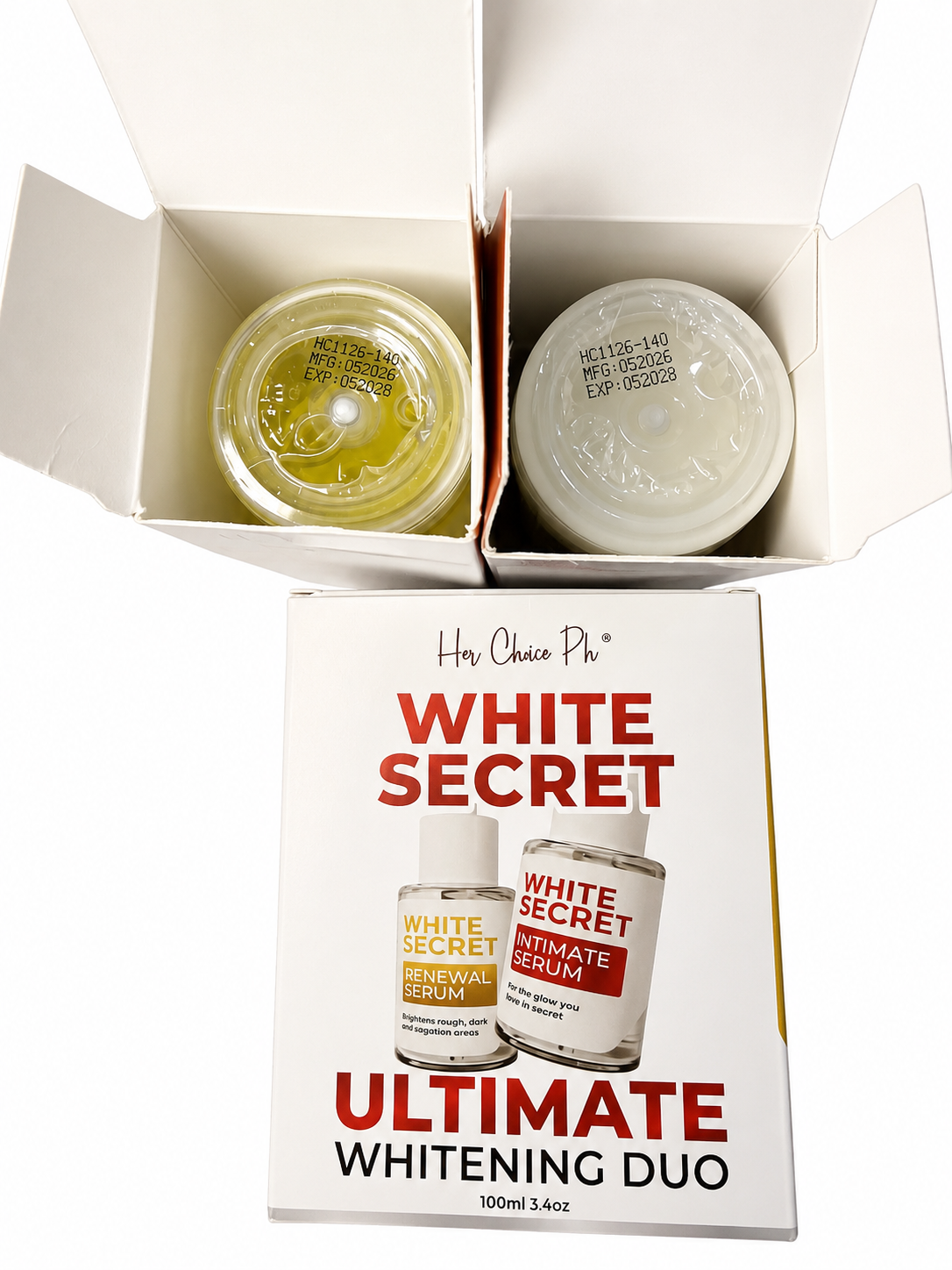Her Choice PH White Secret Renewal & Body Serum Duo – 2 × 50ml