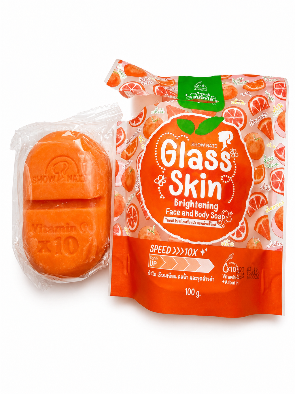 SHOWNAII Nourishing Face & Body Cleansing Soap 100g – Niacinamide & Vitamin C