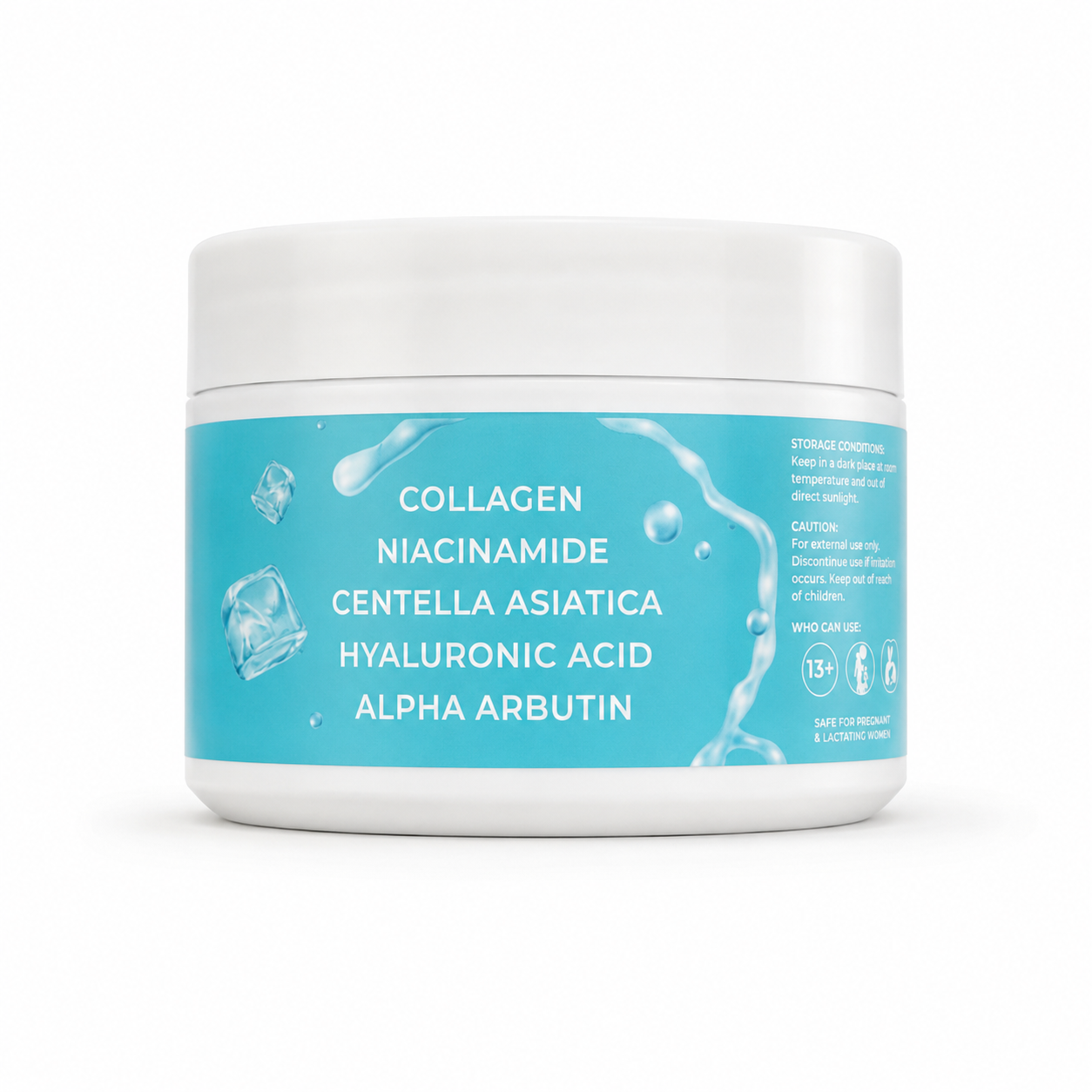 JSkin Beauty Hydra Moist Ice Water Schlafmaske, 300 g, feuchtigkeitsspendend, beruhigend 