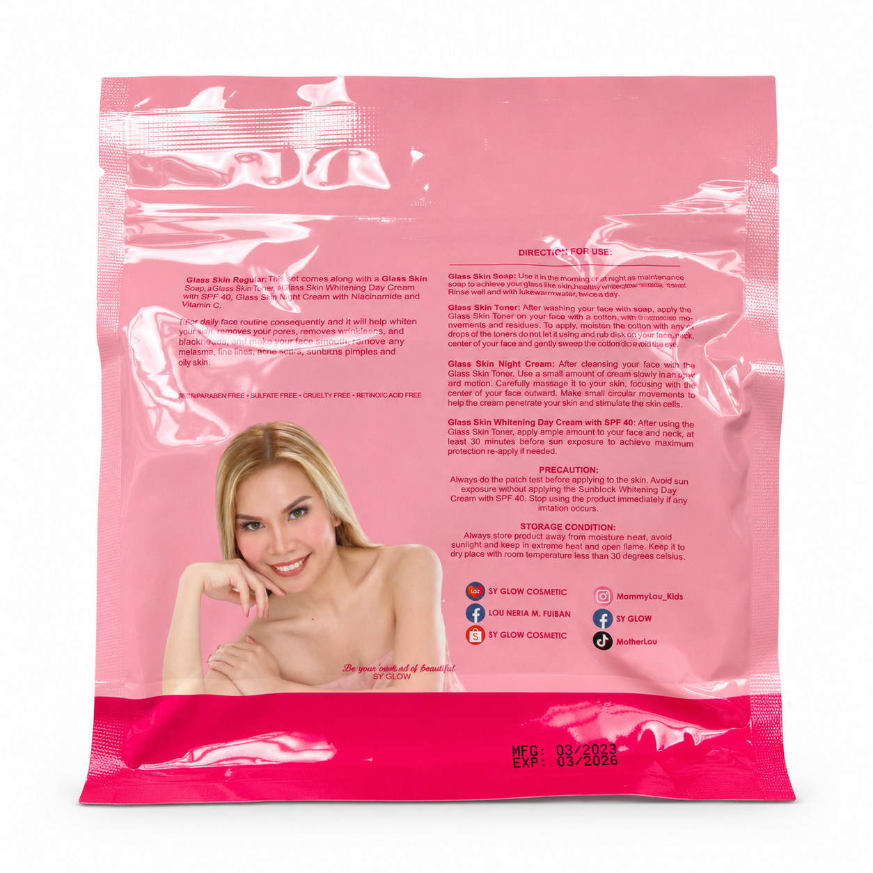 SY Glow Glass Skin Set – Night Cream, Day Cream, Toner & Face and Body Soap
