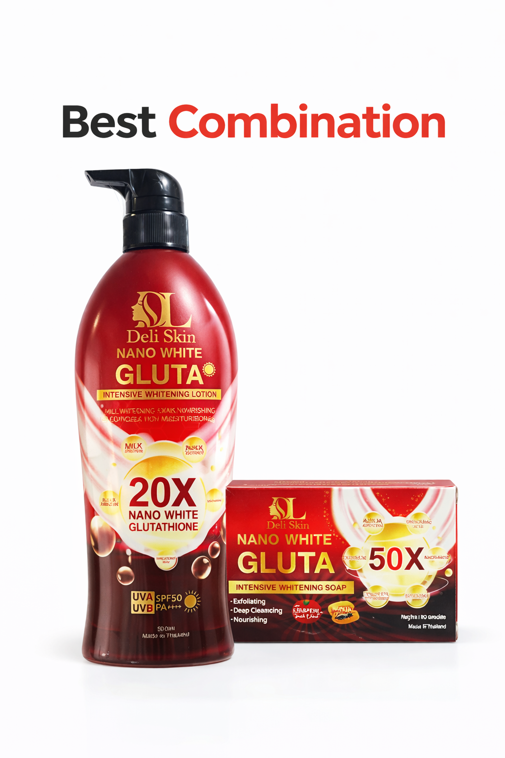 nano white glutathione Glow different. Shine naturally. Deli Skin Gluta your new skin obsession! Say hello to brighter, smoother, and more radiant skin with every use. 20X Nano Extra White MamaTega