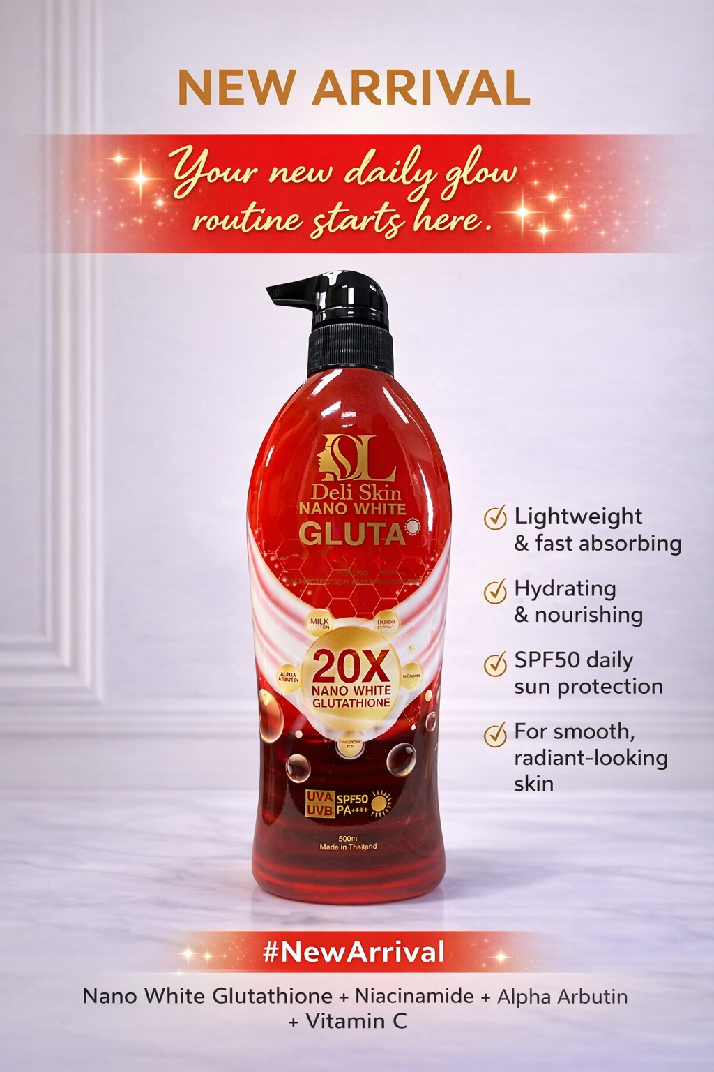 Deli Skin Complete Radiance Bundle - 3-Piece Nano Gluta Set