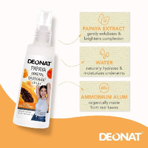 Deonat Natural Mineral Deodorant Spray Antibacterial Paraben Free Aluminum Chlorohydrate Free - Debsline.co  -  