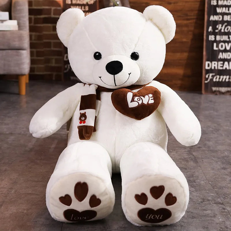 Luxury Teddy Bear with Scarf – Premium Plush Soft Toy Gift