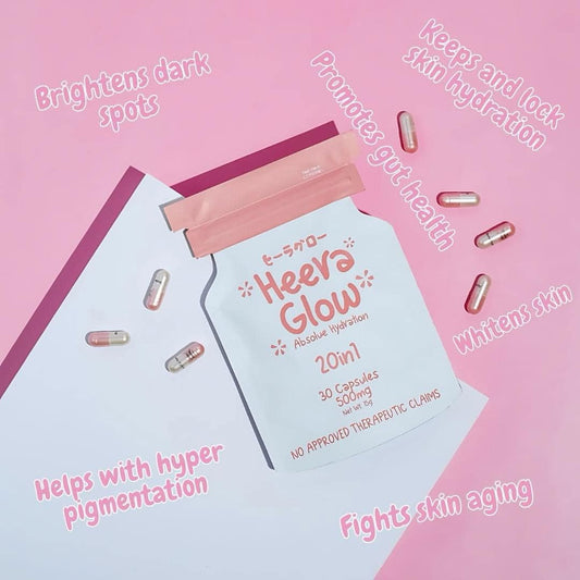 Heera Glow 20n1 Gluta 30 capsules - Debsline.co  -  