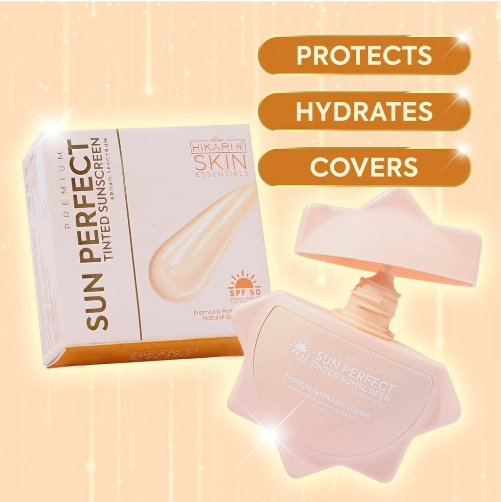 Hikari Skin Sunscreen Variants SPF50 Tinted, Ultrawhite-Debsline.co