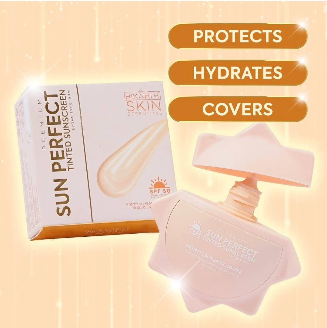 Hikari Skin Sunscreen Variants SPF50 Tinted, Ultrawhite-Debsline.co