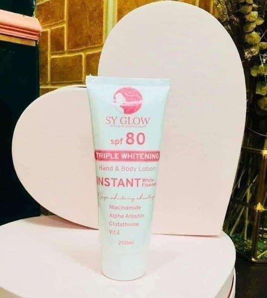 SY Glow Intense Whitening Lotion SPF 80| 200g 24K Gold SPF 75 250ml Tomato SPF40 250ml - Debsline.co  -  