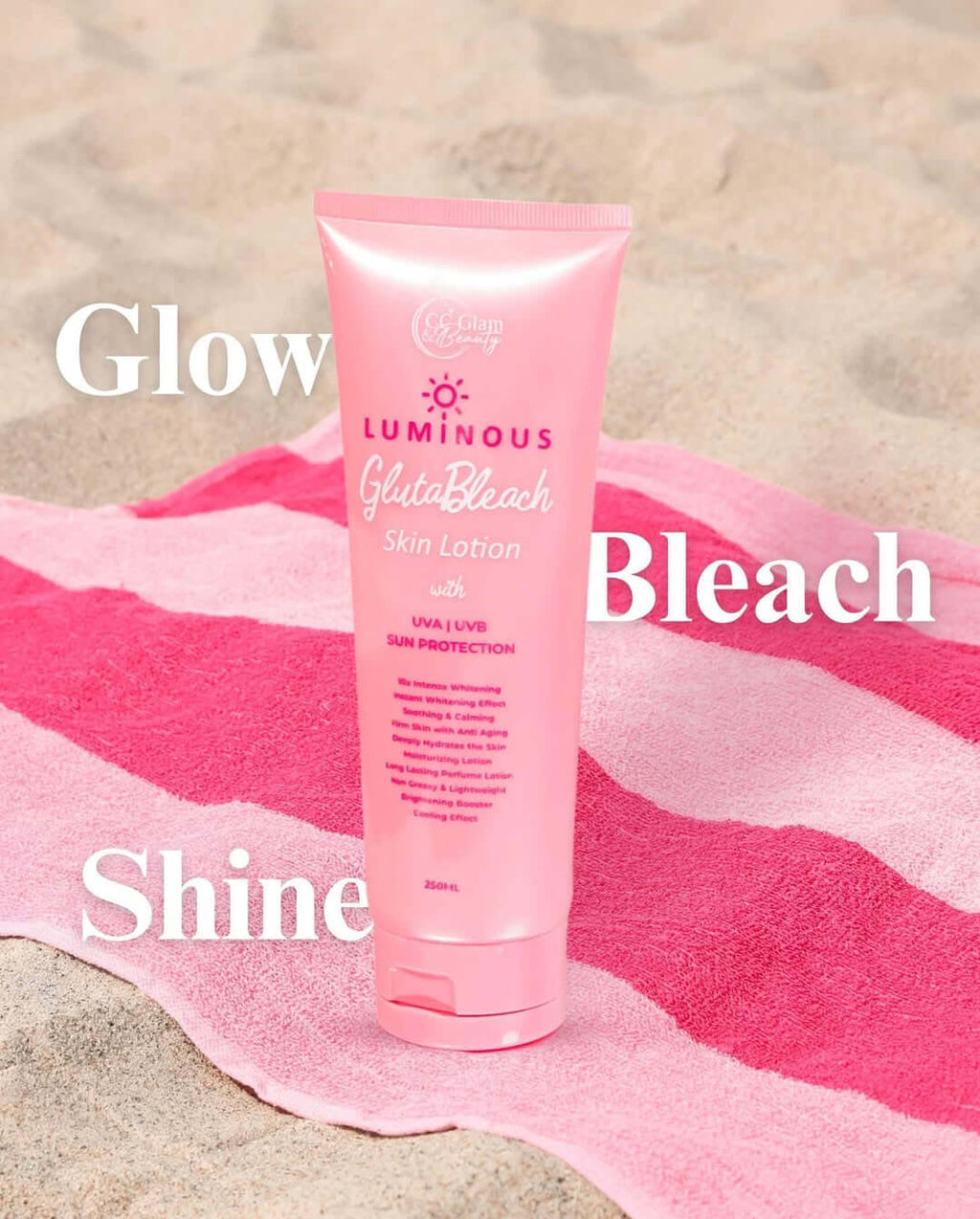 CC Glam & Beauty Luminous Gluta Bleach Skin Lotion 250ml debsline.co