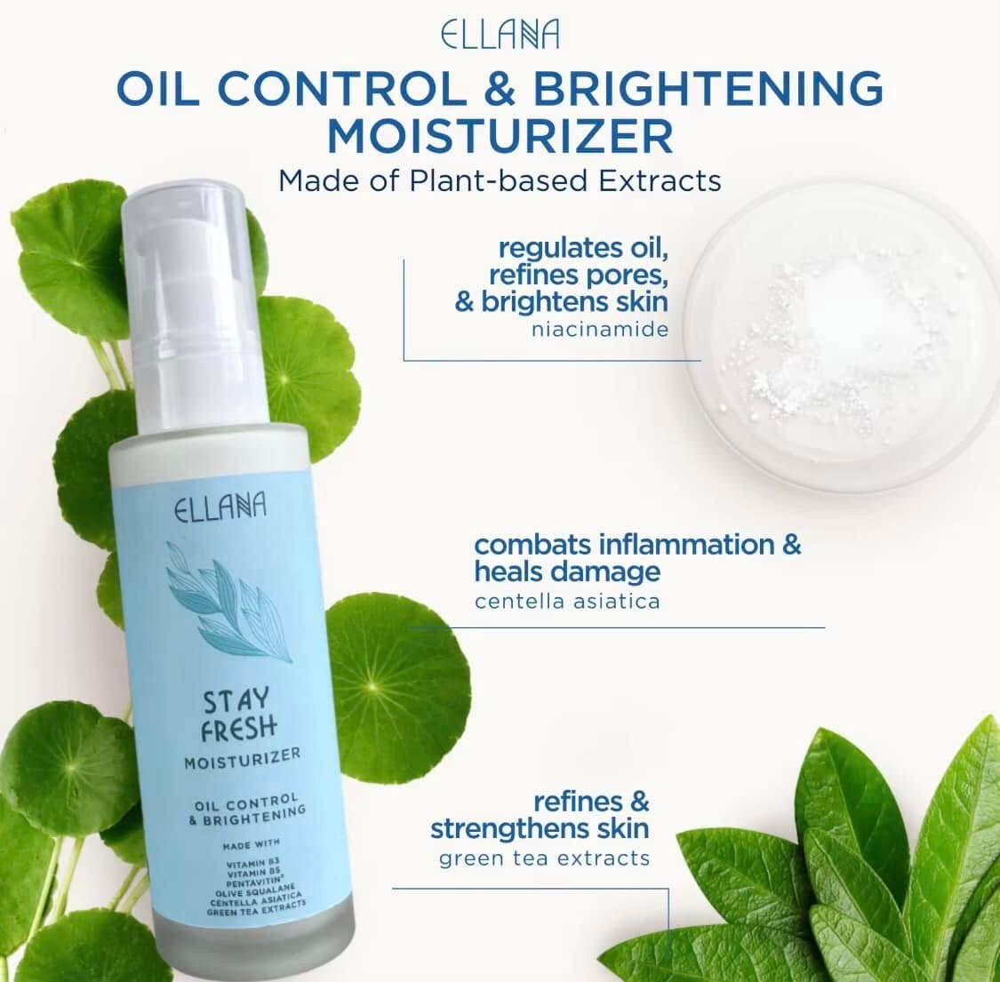 Ellana Stay Fresh Moisturizer Oil Control and Brightening 60g debsline.co