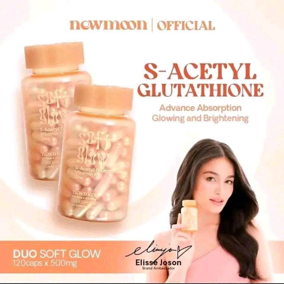 Newmoon Soft Glow S-Acetyl Glutathione + Rosehip + Marine Collagen + Vitamins and Zinc debsline.co