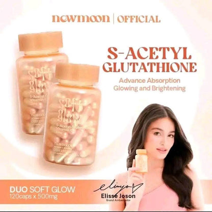 Newmoon Soft Glow S-Acetyl Glutathione + Rosehip + Marine Collagen + Vitamins and Zinc debsline.co
