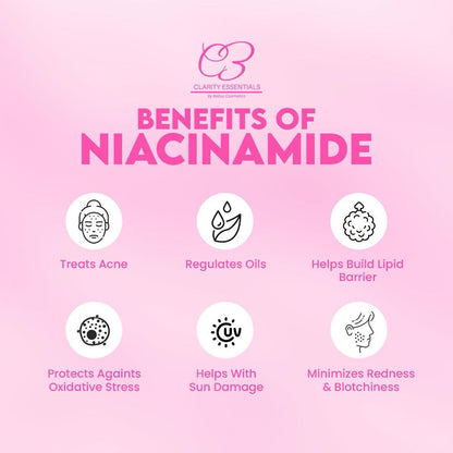 Clarity Essentials Niacinamide Serum with Hyaluronic Acid Hydrating Serum 20ml debsline.co