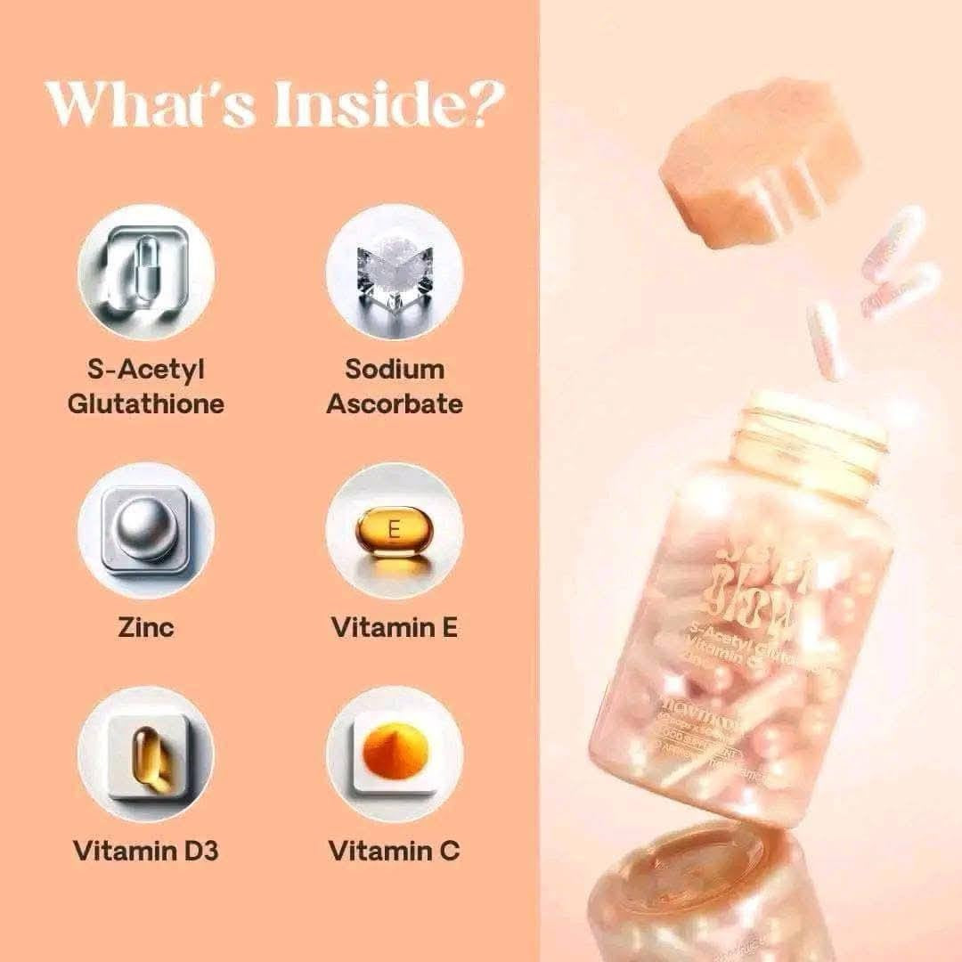 Newmoon Soft Glow S-Acetyl Glutathione + Rosehip + Marine Collagen + Vitamins and Zinc debsline.co