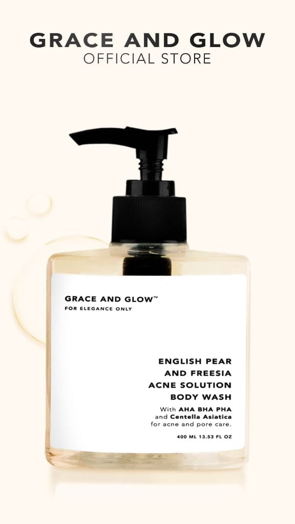 Grace and Glow For Elegance Only Body Wash 400ml Hydrating Moisturizing Scent english pear and freesia debsline.co