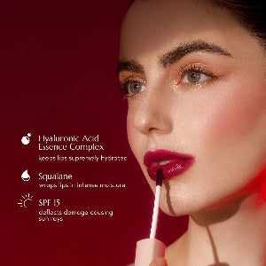 Happy Skin Lip Mallow Plush Matte Lip Tint 4.5ml Skin-Caring Makeup with Hyaluronic Acid Essence Complex SPF 15 Lipstick Cosmetic debsline.co