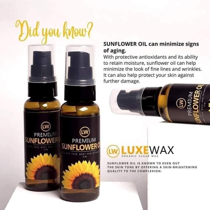 LW Premium Sunflower Oil for Hair Body and Intimate Area 50ml debsline.co