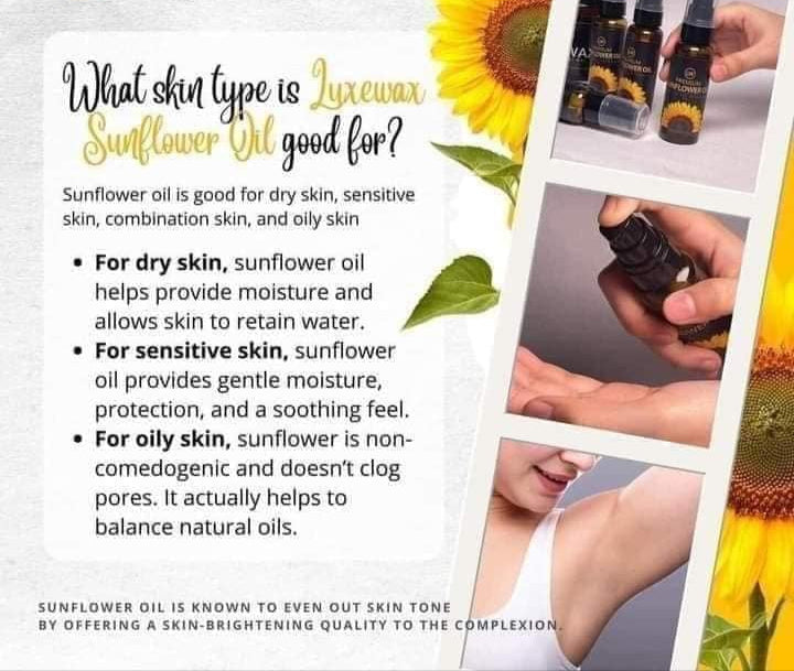 LW Premium Sunflower Oil for Hair Body and Intimate Area 50ml debsline.co