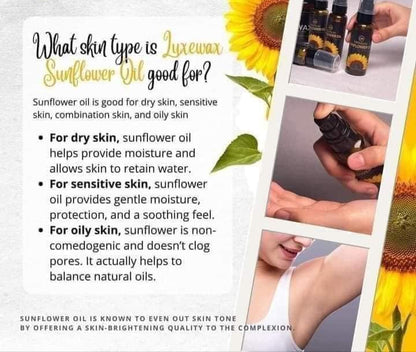 LW Premium Sunflower Oil for Hair Body and Intimate Area 50ml debsline.co