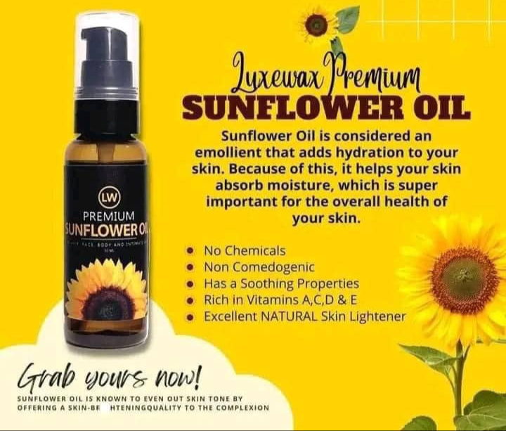 LW Premium Sunflower Oil for Hair Body and Intimate Area 50ml debsline.co