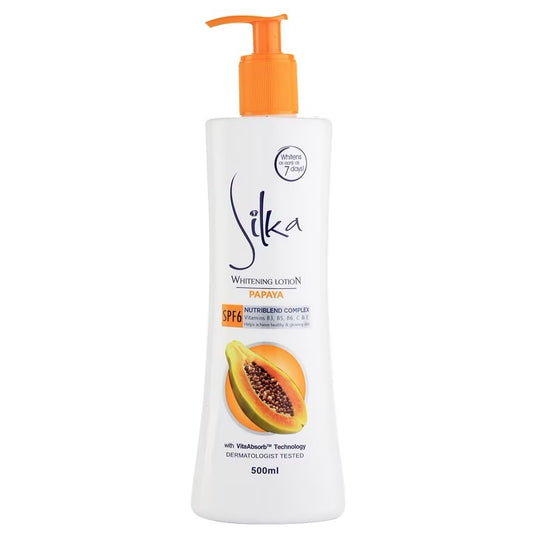 SILKA Whitening Lotion Papaya SPF6 500ml debsline.co