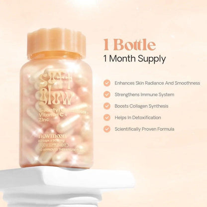 Newmoon Soft Glow S-Acetyl Glutathione + Rosehip + Marine Collagen + Vitamins and Zinc debsline.co