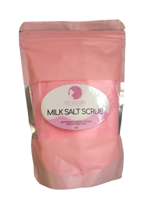 Sy Glow Milk Salt Scrub 200g - Exfoliating Scrub for Skin Repair and Body Care Whitening Moisturizing Pack Skin Care - Debsline.co  - body care 